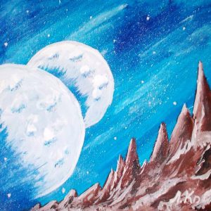 Члены клуба «Старость в радость» организовали онлайн-выставку творческих работ «Космические фантазии»