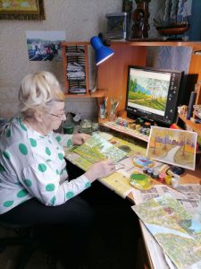 В КЦСОН Пугачевского района продолжаются занятия правополушарным рисованием